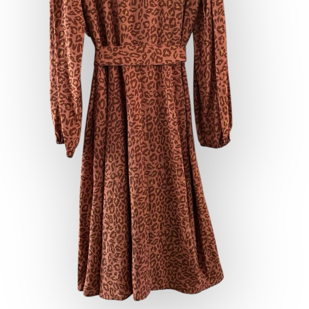 Nine West Leopard Print Long Sleeve Dress - Picture 8 of 9